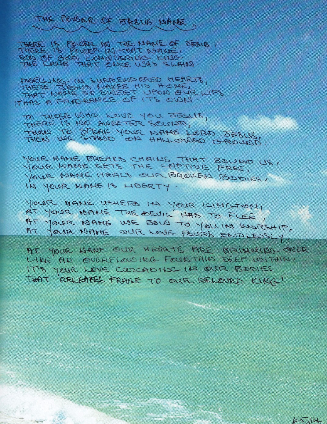 poem, spiritual, religious, christian, power of Jesus name